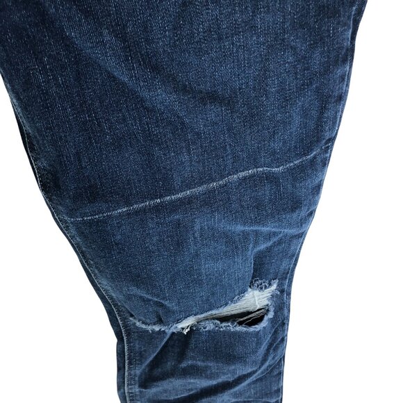 Paige Womens Hoxton Ankle High Rise Skinny Jeans Direction Destructed Denim 30 - Picture 4 of 6